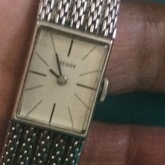 Tissot white 10k gold watch. main image 5